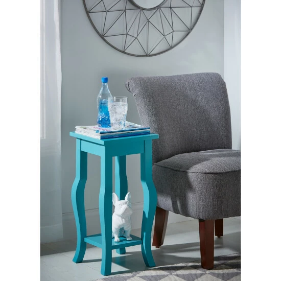 Promo π Copper Grove Rossignol Wood End Table - 12x12x24 Teal π§¨