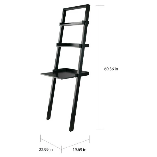 Best deal β Copper Grove Mukalla Black Leaning 2-shelf Desk β - Image 8