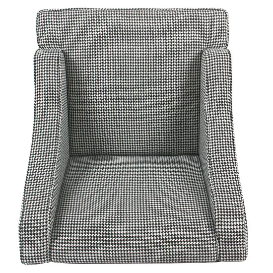 Hot Sale π Copper Grove Boulogne Classic Swoop Chair With Ebony Houndstooth Fabric Upholstery π - Image 5
