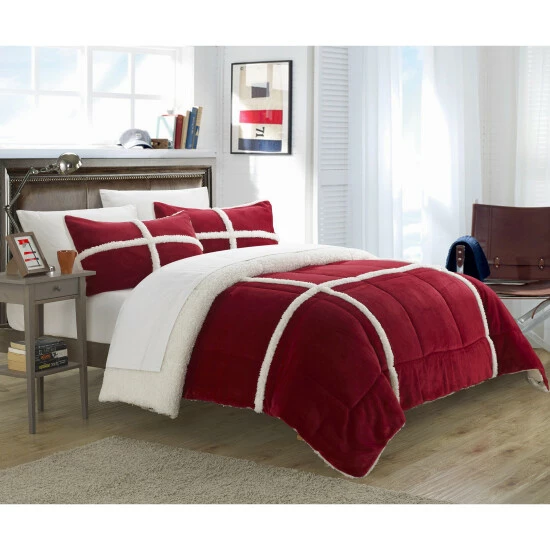 Cheapest β Copper Grove Otter Mink Sherpa Lined 7-piece Bed In Bag Set Navy β¨ - Image 4