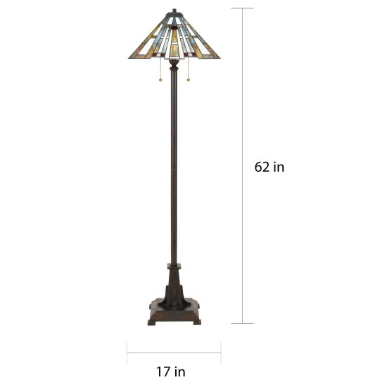 Cheap π Copper Grove Apikakai 2-light Bronze Tiffany-style Floor Lamp π - Image 4