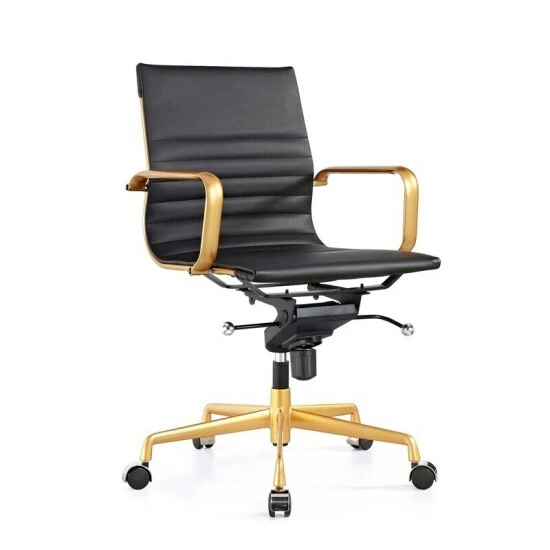 Promo π€© Copper Grove Braddan Classic Office Chair With Goldtone Finish Black 𧨠- Image 6