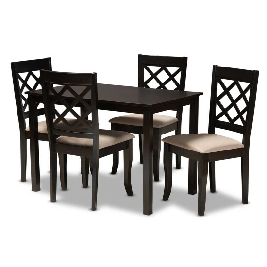 Best deal π Copper Grove Aden Modern 5-piece Wood Dining Chair Set Beige And Espresso π₯° - Image 7