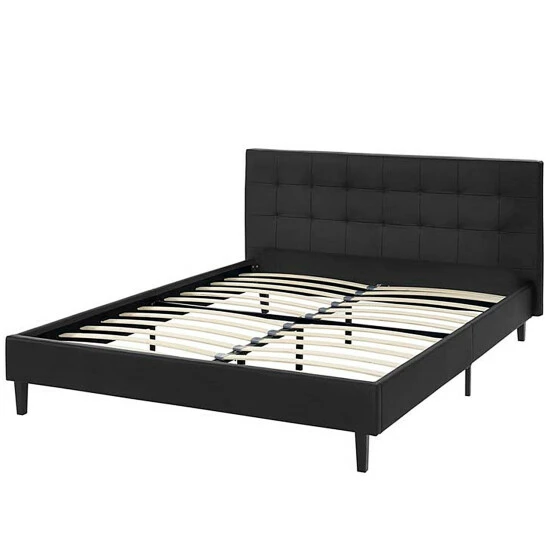 Best deal β Copper Grove Silistra Queen-size Black Vinyl Platform Bed With Tufted Headboard π - Image 3