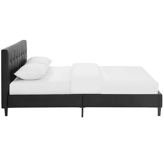 Best deal β Copper Grove Silistra Queen-size Black Vinyl Platform Bed With Tufted Headboard π - Image 4