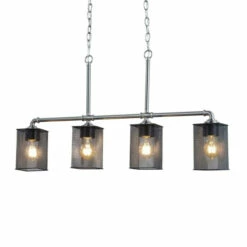 Discount 🔥 Copper Grove Vaals 4-light Brushed Nickel Linear Chandelier 🤩