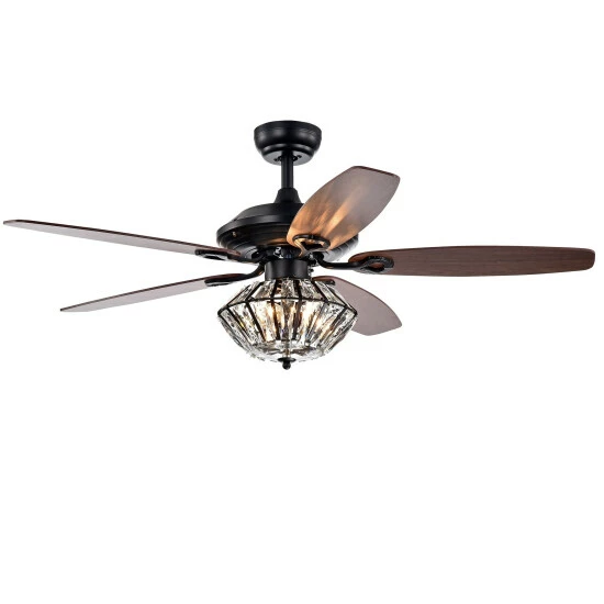 Best Sale π₯ Copper Grove Toshevo Remote Control 52-inch Lighted Ceiling Fan With Crystal Shade And Reversible Blades π - Image 3