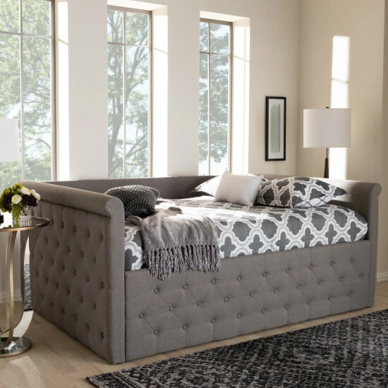 Promo π Copper Grove Harriet Tufted Upholstered Daybed Charcoal π