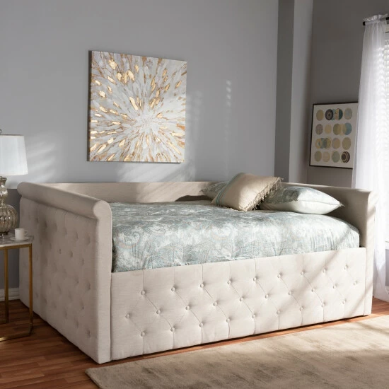 Promo π Copper Grove Harriet Tufted Upholstered Daybed Charcoal π - Image 7