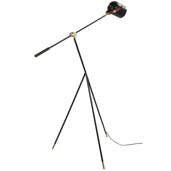 Outlet π Copper Grove Aichach Black And Goldtone Industrial Tripod Floor Lamp 𧨠- Image 3