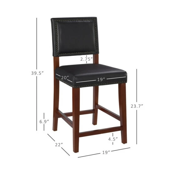 Best deal π Copper Grove Durlesti 24-inch Black Faux Leather Counter Stool π€© - Image 2
