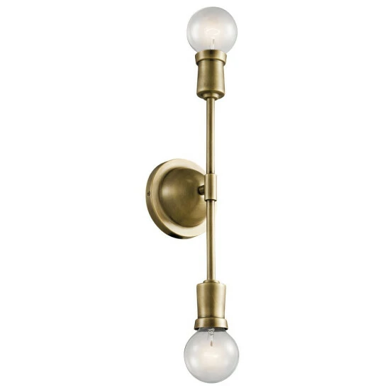 Best Pirce 𧨠Copper Grove Dvemogili 2-light Natural Brass Wall Sconce π―