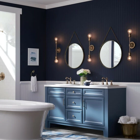 Best Pirce 𧨠Copper Grove Dvemogili 2-light Natural Brass Wall Sconce π― - Image 3