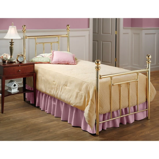 New βοΈ Copper Grove Aster Classic Brass Metal Head And Footboard Bed Set π - Image 3