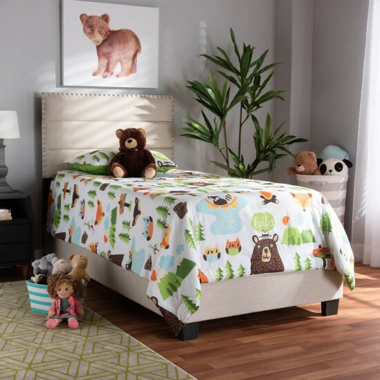 Buy π€© Copper Grove Comrat Modern Cream-tone Fabric-upholstered Bed With Nailhead Trim β - Image 8