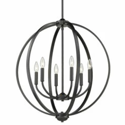 Best Sale π Copper Grove Zambee 6-light Chandelier Matte Black π