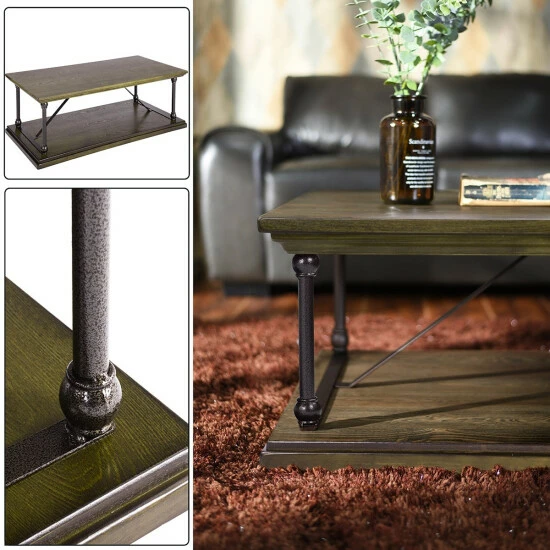 Budget β€οΈ Copper Grove Uusikaupunki Modern Rectangular Coffee Table π₯° - Image 2