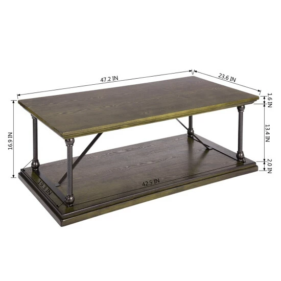 Budget β€οΈ Copper Grove Uusikaupunki Modern Rectangular Coffee Table π₯° - Image 5