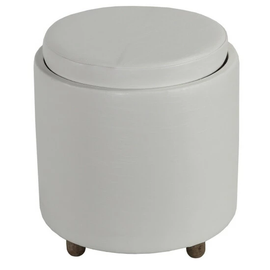 Best Pirce π Copper Grove Sabana Cylindrical Tray-top Storage Ottoman White β¨