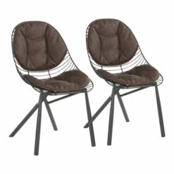 Cheapest 🔥 Copper Grove Beloslav Wired Chairs With Faux Leather Cushions (Set Of 2) Light Grey ❤️