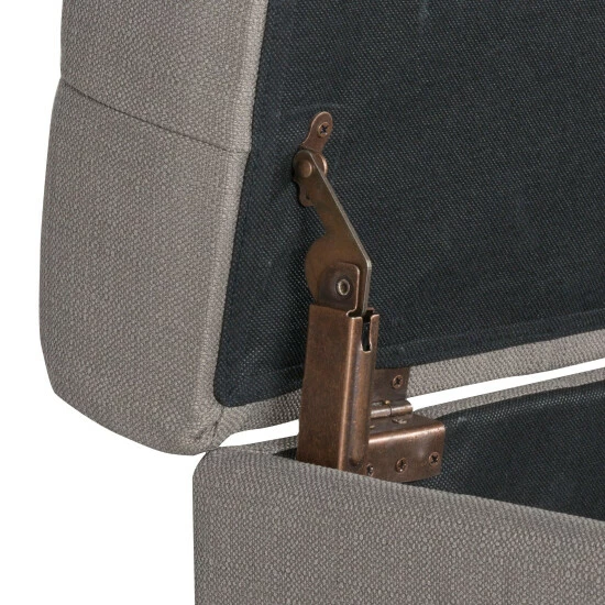 New π Copper Grove Sororia Grey Tufted Storage Bench βοΈ - Image 4
