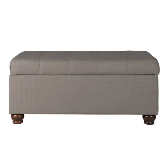 New π Copper Grove Sororia Grey Tufted Storage Bench βοΈ - Image 7