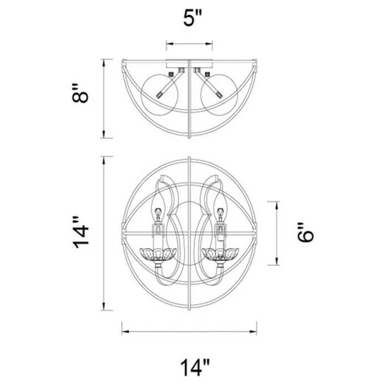 Hot Sale β Copper Grove Prrenjas 2-light Brown Wall Sconce π₯° - Image 2