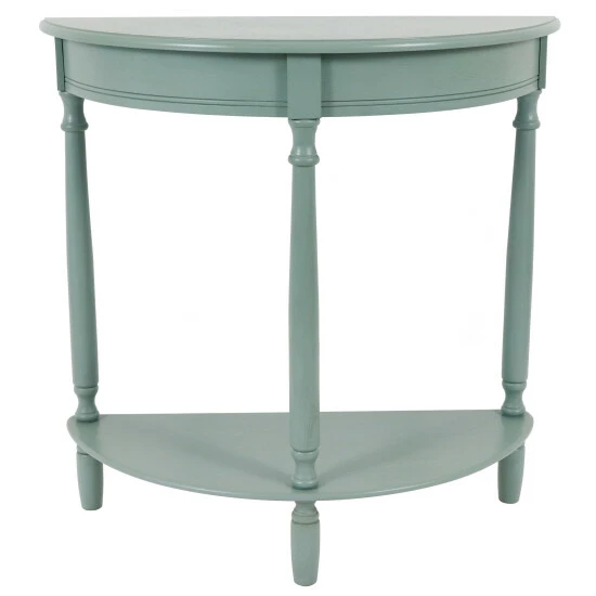 Brand new π Copper Grove Braunau Half-circle Round Accent Table Antique Navy β