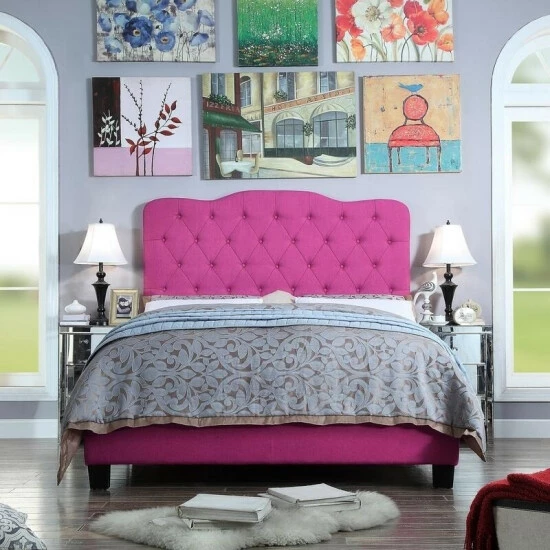 Best Pirce π₯ Copper Grove Palmira Upholstered Platform Bed Beige π₯ - Image 4