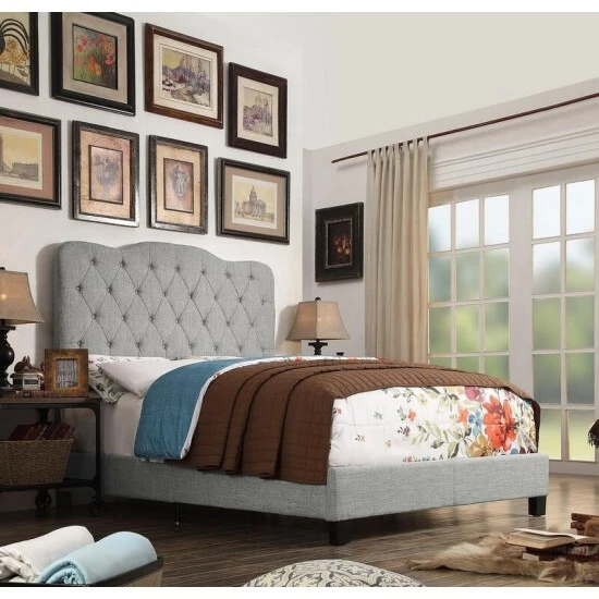 Best Pirce π₯ Copper Grove Palmira Upholstered Platform Bed Beige π₯ - Image 7