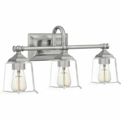Deals 😀 Copper Grove Soctra 3-light Silvertone Bath Light Brushed Nickel 🎁