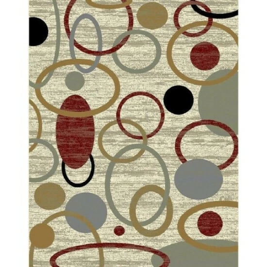 Deals π Copper Grove Parkano Abstract Circle Wool Area Rug Cream β¨ - Image 2