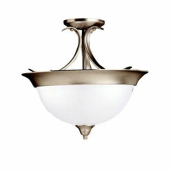 Deals 🎉 Copper Grove Gramsdale 3-light Brushed Nickel Semi-Flush Mount 🤩