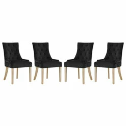 Best Pirce 👏 Copper Grove Vodice Vintage Velvet Dining Chairs (Set Of 4) Gray 👏