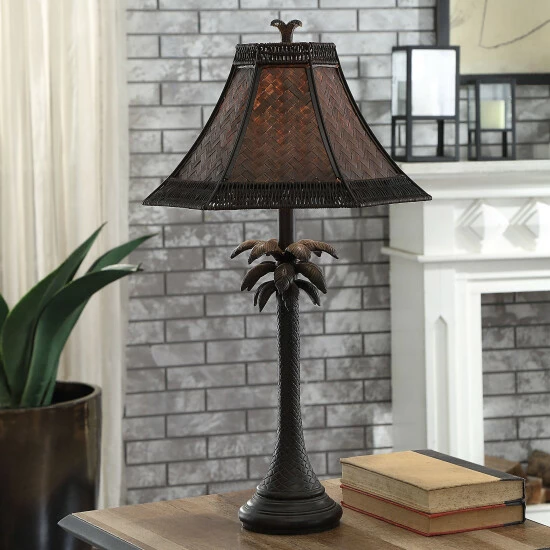 Budget π Copper Grove Prince Bronze Palm Tree Table Lamp β - Image 6