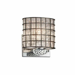 Buy ✨ Copper Grove Weert 1-light Polished Chrome Wall Sconce With Clear Bubble Grid Shades 🥰