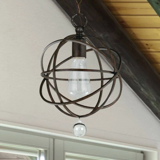 Budget π Copper Grove Poltava 1-light English Bronze Pendant Semi-flush Mount β¨