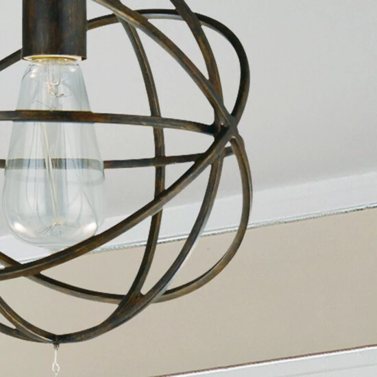 Budget π Copper Grove Poltava 1-light English Bronze Pendant Semi-flush Mount β¨ - Image 7