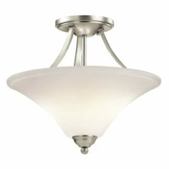 Cheap 😉 Copper Grove Gramsdale 2-light Brushed Nickel LED Semi Flush Mount 💯