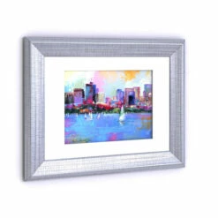 Discount π Copper Grove Richard Wallich 'Boston 3' White Matte Silver Frame Wall Art - White Matte/Silver Frame β€οΈ