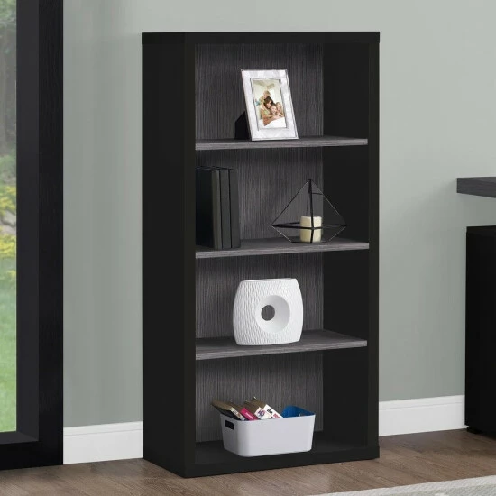 Best deal β¨ Copper Grove Baruth Black And Grey Bookcase With Adjustable Shelves π
