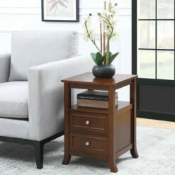 Discount β€οΈ Copper Grove Aubrieta 2-drawer End Table Black π₯°