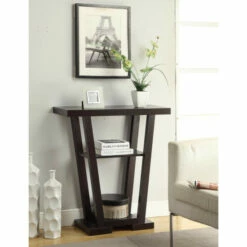 Flash Sale ✔️ Copper Grove Helena V-shaped 3-tier Console Table White 😀