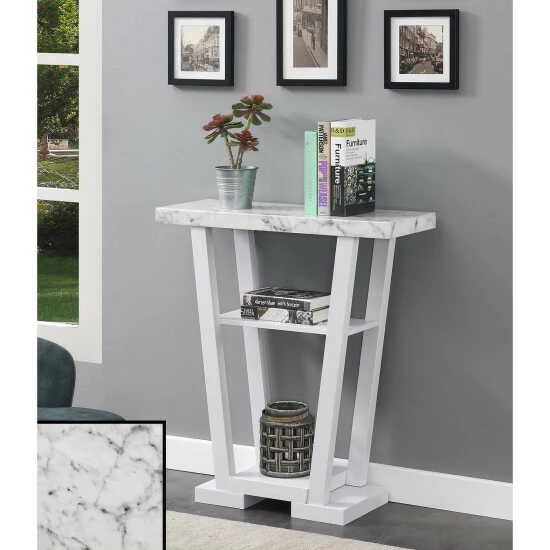 Flash Sale βοΈ Copper Grove Helena V-shaped 3-tier Console Table White π - Image 4