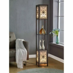 Hot Sale 😀 Copper Grove Arans Infinity Heart Shelf 64-inch Espresso Floor Lamp ✨