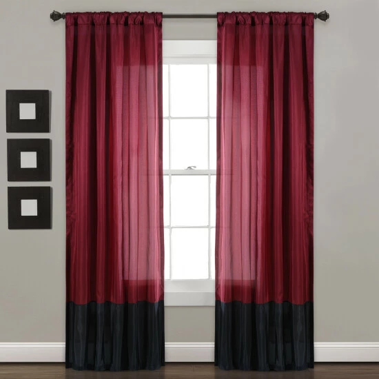 Hot Sale π Copper Grove Moberly Red/ Black Milione Fiori 84-inch Curtain Panel Pair π₯° - Image 2