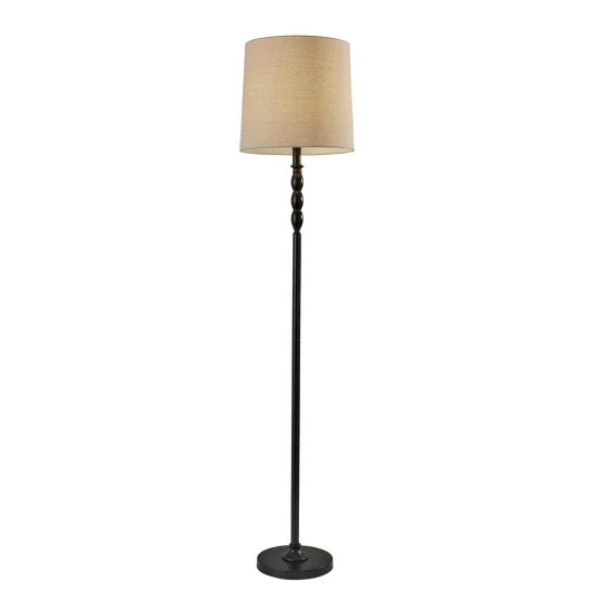 Promo π₯° Copper Grove Bruck Black And Oatmeal Floor Lamp π₯ - Image 3