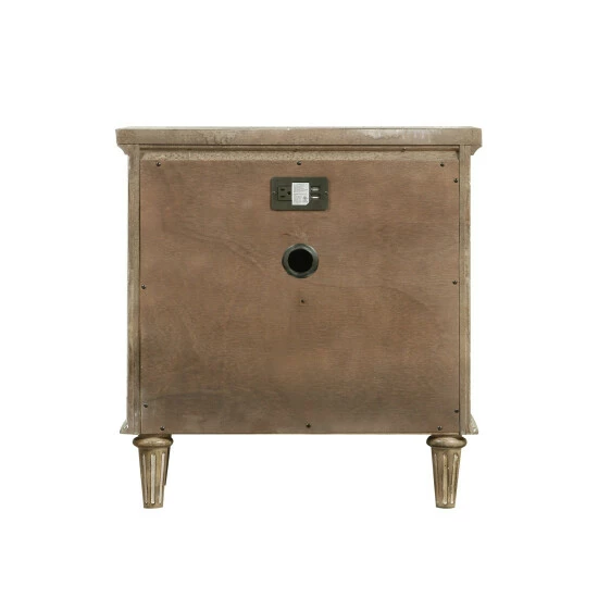 Cheapest β¨ Copper Grove Hollabrunn Rustic Grey 2-Drawer Nightstand With USB Charging π - Image 3