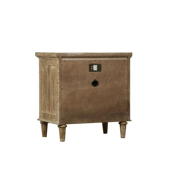 Cheapest β¨ Copper Grove Hollabrunn Rustic Grey 2-Drawer Nightstand With USB Charging π - Image 5