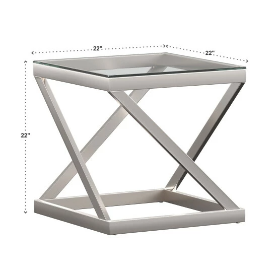 Cheap βοΈ Copper Grove Valkeakoski Brushed Nickel End Table π₯° - Image 6